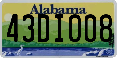 AL license plate 43DI008