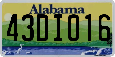 AL license plate 43DI016