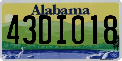AL license plate 43DI018