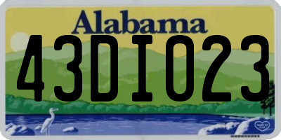 AL license plate 43DI023