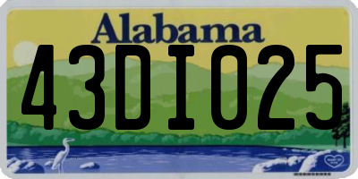 AL license plate 43DI025
