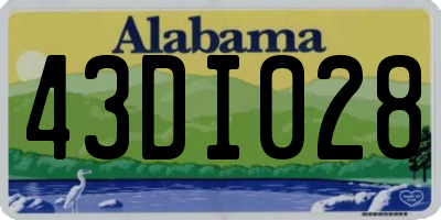 AL license plate 43DI028