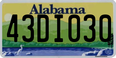 AL license plate 43DI030