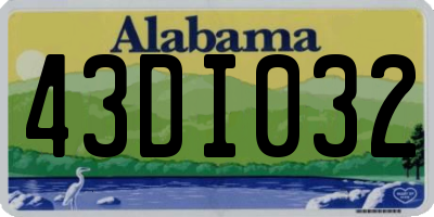 AL license plate 43DI032
