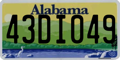 AL license plate 43DI049