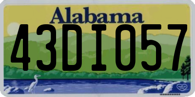 AL license plate 43DI057