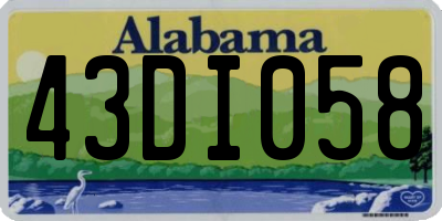 AL license plate 43DI058