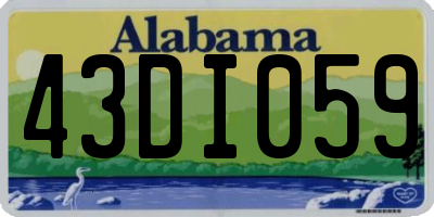 AL license plate 43DI059