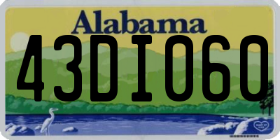 AL license plate 43DI060