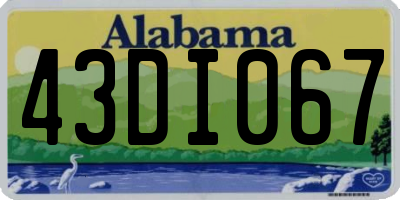 AL license plate 43DI067