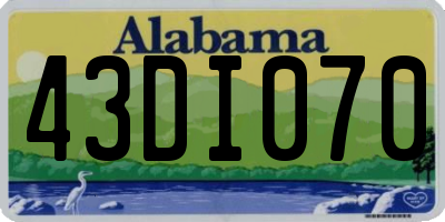 AL license plate 43DI070