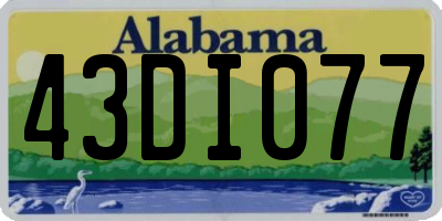 AL license plate 43DI077