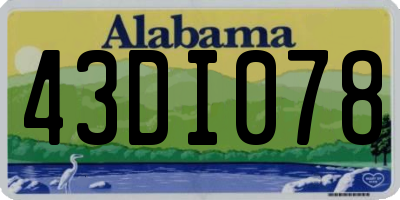 AL license plate 43DI078