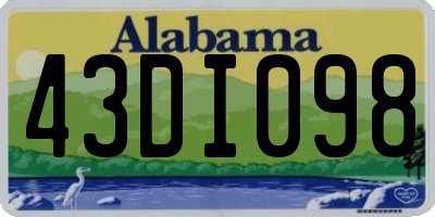 AL license plate 43DI098