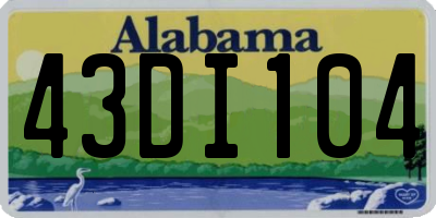 AL license plate 43DI104