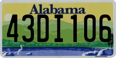 AL license plate 43DI106