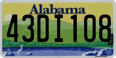 AL license plate 43DI108