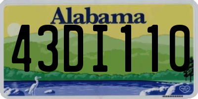 AL license plate 43DI110