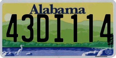 AL license plate 43DI114