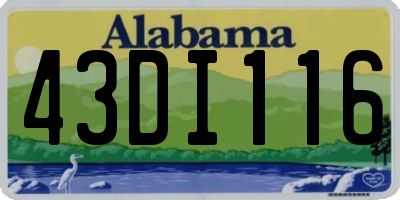AL license plate 43DI116