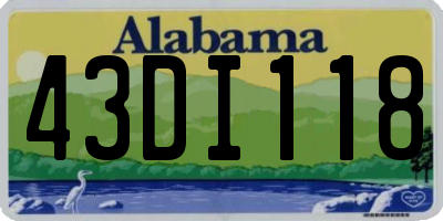 AL license plate 43DI118