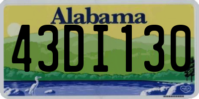 AL license plate 43DI130