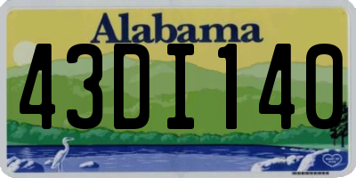AL license plate 43DI140