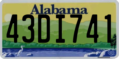 AL license plate 43DI741