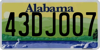 AL license plate 43DJ007