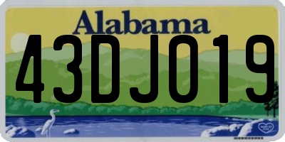 AL license plate 43DJ019