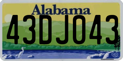 AL license plate 43DJ043