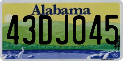 AL license plate 43DJ045