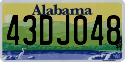 AL license plate 43DJ048