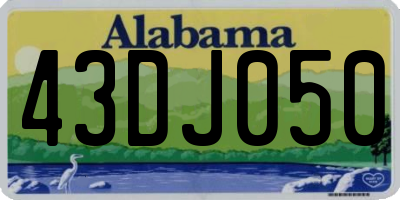AL license plate 43DJ050