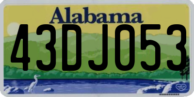 AL license plate 43DJ053