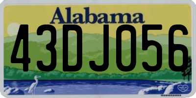 AL license plate 43DJ056