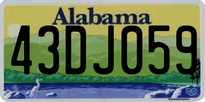 AL license plate 43DJ059