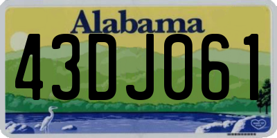 AL license plate 43DJ061