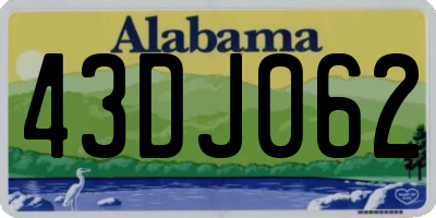 AL license plate 43DJ062