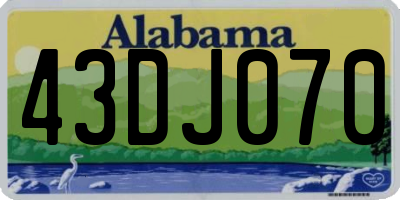 AL license plate 43DJ070