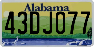 AL license plate 43DJ077