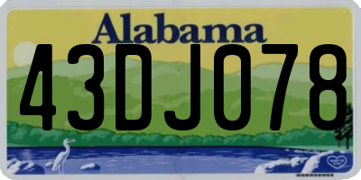 AL license plate 43DJ078