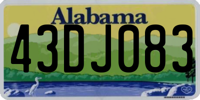AL license plate 43DJ083