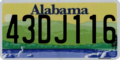AL license plate 43DJ116