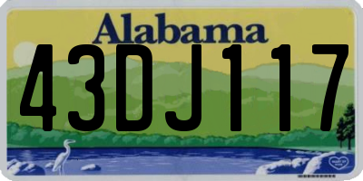 AL license plate 43DJ117
