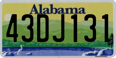 AL license plate 43DJ131