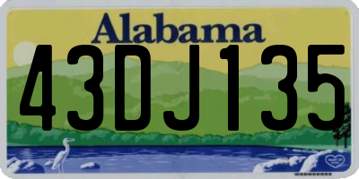 AL license plate 43DJ135