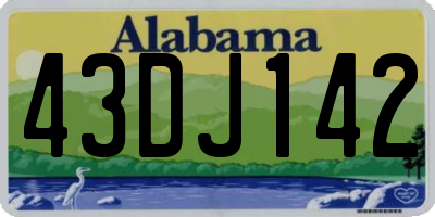 AL license plate 43DJ142