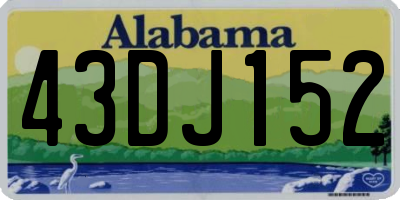 AL license plate 43DJ152