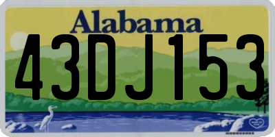 AL license plate 43DJ153